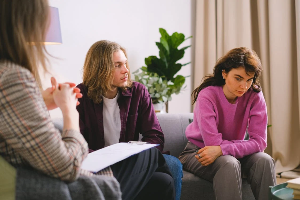 students in a counseling